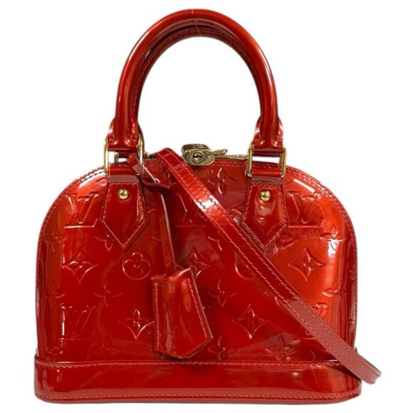 LOUIS VUITTON Handbags - Louis Vuitton Alma BB Vernis Shoulder Bag, Monogram M91606 Red, Women's, Used...
